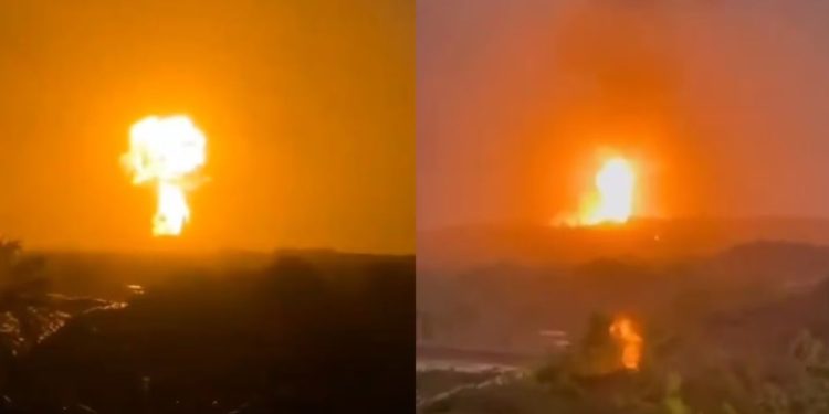 El volcán de barro entra en erupción en San Juan de Urabá, Colombia
