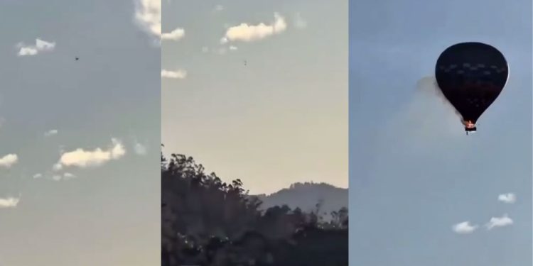 Globo aerostático se INCENDIA y CAE durante un vuelo en Brasil
