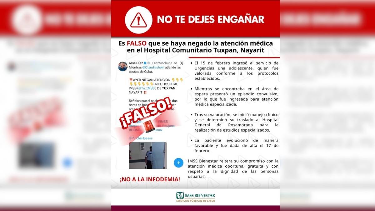 IMSS Bienestar responde a las acusaciones de presunta negligencia en hospital de Tuxpan