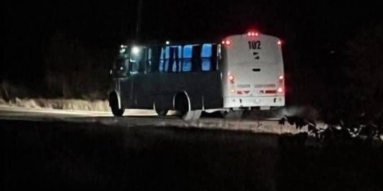 Autobus abandonado en San Luis Potosi enciende alertas investigan que paso con pasajeros