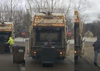 Recolector de basura descubre a un fugitivo dentro de un bote de basura en Ohio, Estados Unidos