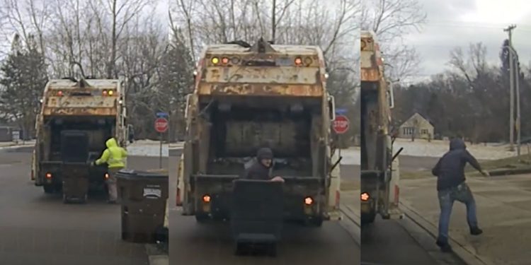 Recolector de basura descubre a un fugitivo dentro de un bote de basura en Ohio, Estados Unidos