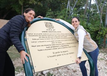 Ana Paty Peralta, recorrió el Parque de la Equidad, en la sección ubicada sobre la Av. Cancún