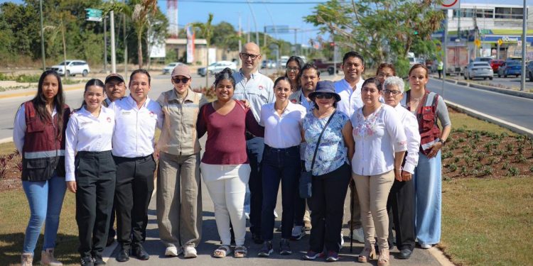 Ana Paty Peralta, supervisó obra de ordenamiento vial del cruce sobre Avenida Huayacán, Avenida 135 y Avenida Colegios