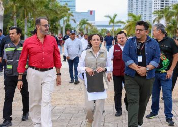 Ana Paty Peralta, realizó un recorrido por Malecón Tajamar a unas horas del Carnaval Cancún 2026