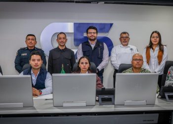 Ana Paty Peralta, presenció la Mesa de Seguridad en el C5