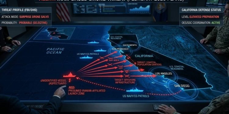 FBI alerta sobre posible ataque con drones de Iran contra California como represalia por guerra con Estados Unidos