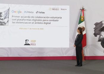 Sheinbaum anuncia acuerdo contra la violencia digital con Meta TikTok y Google