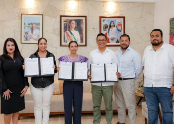 Ana Paty Peralta firma convenio de colaboración con el IMM y la PRODECON