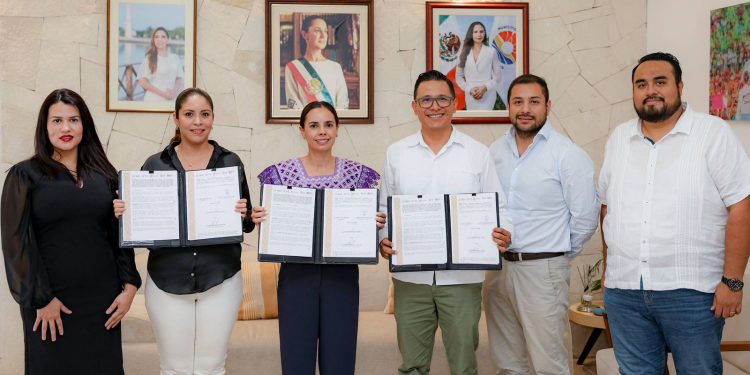 Ana Paty Peralta firma convenio de colaboración con el IMM y la PRODECON