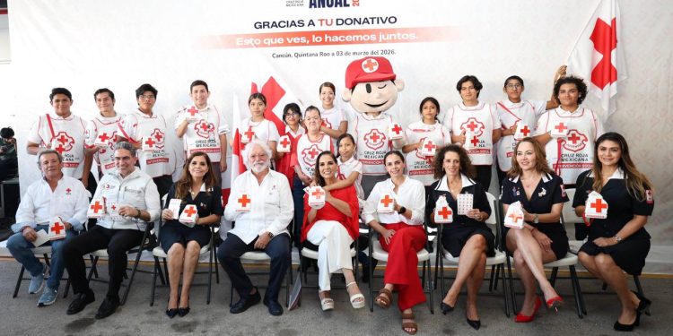 Inicio la Colecta Nacional 2026 de la Cruz Roja Mexicana en Cancún
