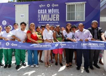 Ana Paty Perlara, reinaugura la “Casa móvil de la Mujer” en la colonia El Milagro