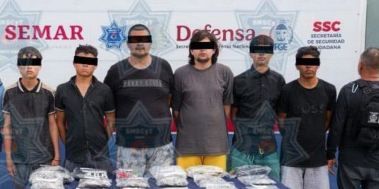 Capturan drogas Zona Hotelera Cancún: Seis detenidos
