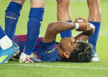 Lamine Yamal lesionado con el Barcelona tras sufrir molestia en el isquiotibial en LaLiga 2026
