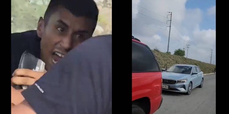Asalto en autopista Monterrey Reynosa queda grabado delincuentes roban a conductor frente a testigos