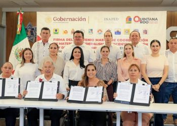 Ana Paty Peralta firma convenio con INAFED para fortalecer gobiernos municipales en Quintana Roo