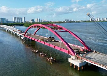 Claudia Sheinbaum y la gobernadora Mara Lezama inauguraron el Puente Nichupté de Cancún