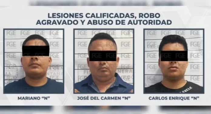 Detienen a tres policías de Playa del Carmen por presunto robo y abuso de autoridad