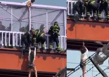 Mujer cae a las vias del Metro CDMX tras arrojarse desde puente peatonal