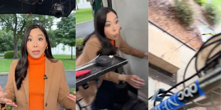 Reportera capta el momento exacto del tiroteo en la Casa Blanca
