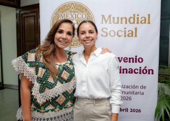 Ana Paty Peralta, firmó el convenio marco de Coordinación para la Intervención y Modernización de Infraestructura Deportiva Comunitaria Rumbo al Mundial FIFA 2026