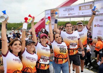 Celebran apertura del Puente Nichupté con carrera conmemorativa