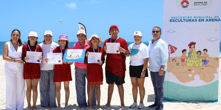 Realizan el Encuentro Municipal de Esculturas en Arena 2026 “Jóvenes con Identidad y Cultura” en Cancún