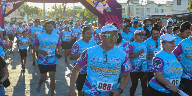 Realizan la segunda edición de la carrera “Corre y Transforma Villas Otoch Paraíso”