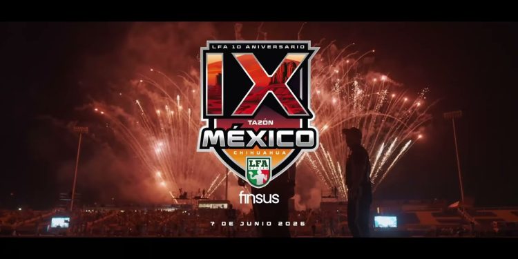 Tazón México IX en Chihuahua con jugadores de Caudillos celebrando en la LFA