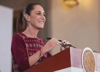 Claudia Sheinbaum durante discurso en Puebla defendiendo la soberanía de México