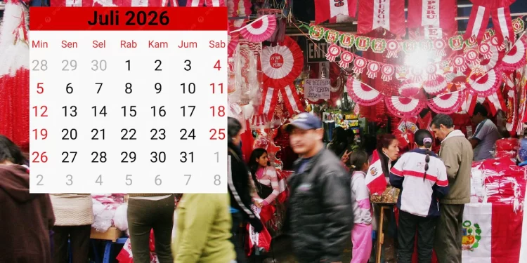 Feriados de julio 2026 en Perú y fin de semana largo