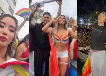 Figuras del entretenimiento participaron en la Marcha del Orgullo 2026 en Lima