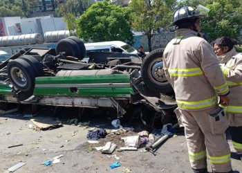 Accidente de microbús en la México – Pachuca deja al menos 15 lesionados