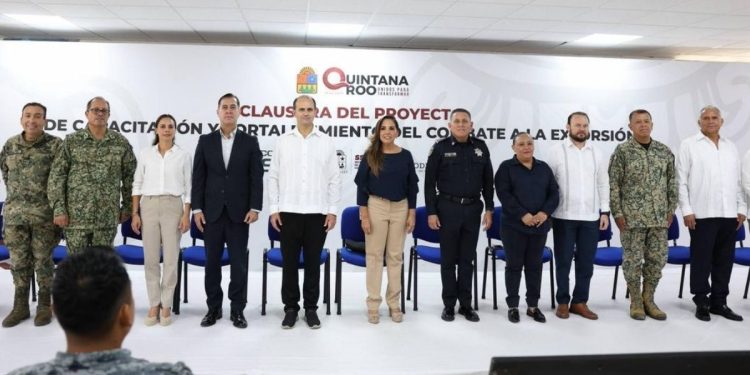 Ana Paty Peralta y Mara Lezama fortalecen estrategia contra la extorsion en Quintana Roo