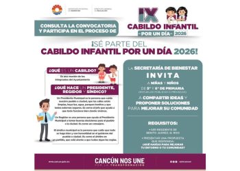 Anuncian elección del Cabildo Infantil por un Día 2026 en Cancún