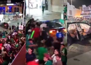 Atropellamiento masivo en Cabo San Lucas deja 17 lesionados durante festejos por triunfo de Mexico