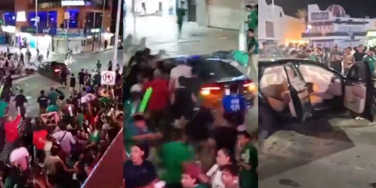 Atropellamiento masivo en Cabo San Lucas deja 17 lesionados durante festejos por triunfo de Mexico