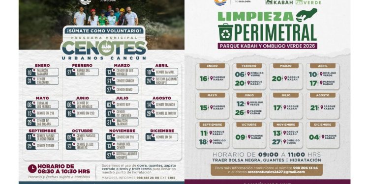 Ayuntamiento de Benito Juárez invita a las y los cancunenses a participar en las actividades ambientales de junio