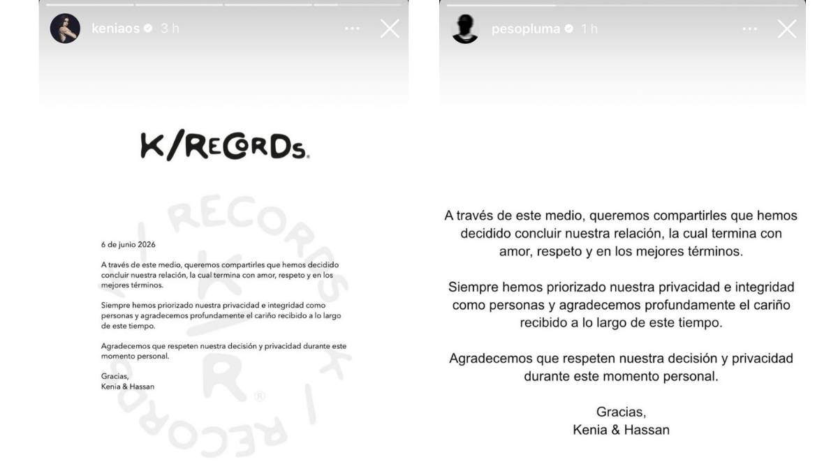Kenia Os y Peso Pluma piden respeto a su privacidad