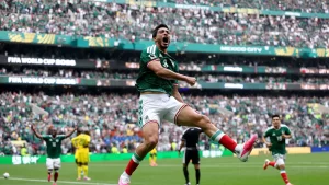 México celebra su victoria sobre Sudáfrica en el debut del Mundial 2026 durante la fase de grupos.