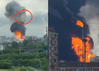 Ucrania lanza ataque masivo con drones contra Moscu y provoca incendios en una refineria rusa