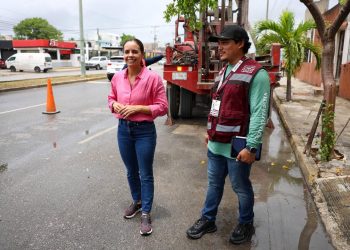 Ana Paty Peralta, supervisó labores preventivas a cargo de la Dirección General de Servicios Públicos en la Supermanzana 96