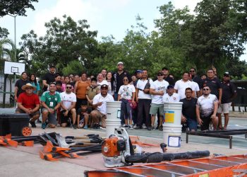 Rehabilitan espacios deportivos en la SM 260 de Cancún