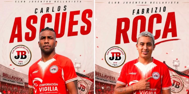 Carlos Ascues y Fabrizio Roca se unen a Juventud Bellavista