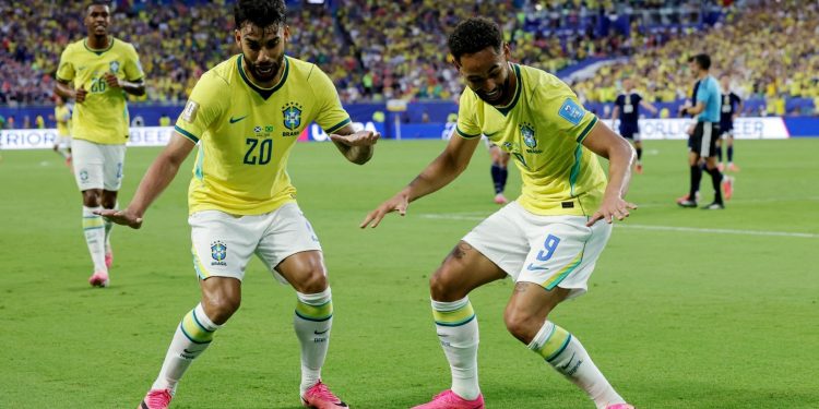 Vinícius Júnior celebra uno de sus goles ante Escocia en el Mundial 2026