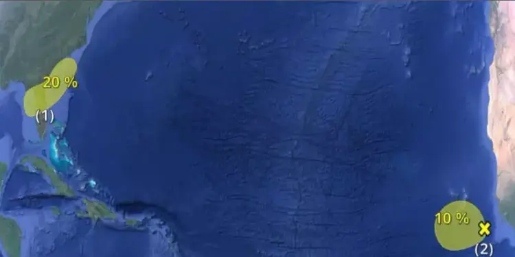 Quintana Roo mantiene vigilancia sobre dos zonas de baja presión en el Atlántico