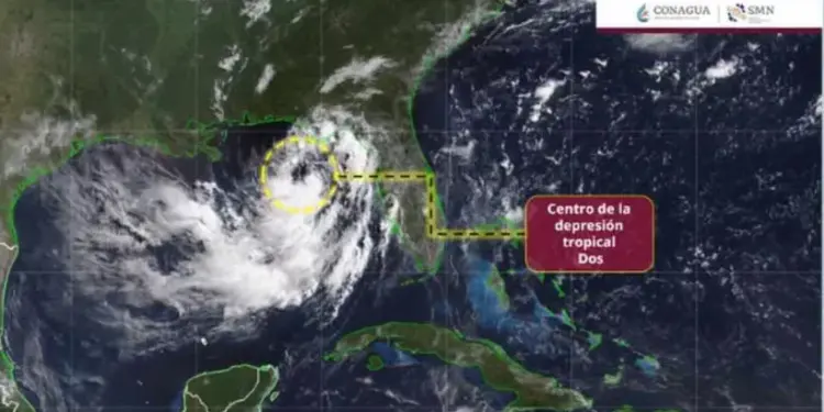 Depresión Tropical Dos mantiene trayectoria sin riesgo para Quintana Roo