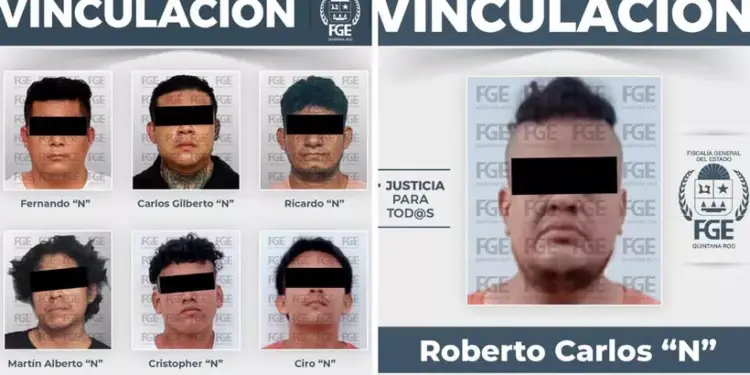 FGE vincula a siete hombres por presuntos delitos de narcomenudeo en Benito Juárez