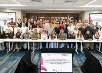 Instalan Puesto de Comando en Quintana Roo para fortalecer la prevención, atención y respuesta ante emergencias hidrometeorológicas en Cancún