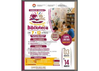 Ayuntamiento de Benito Juárez invita al curso de verano “Mis Vacaciones en la Biblioteca 2026”